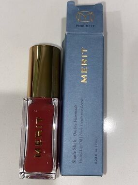 Merit Shade Slick Tinted Lip Oil in Pink Beet new in box